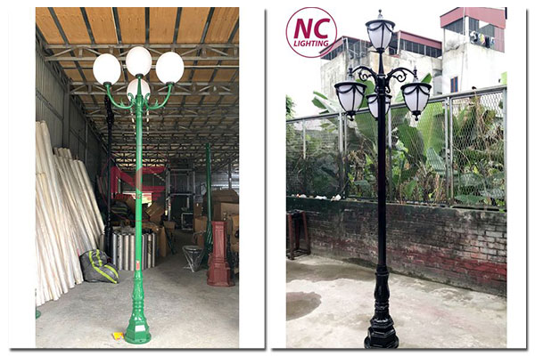 Cột đèn sân vườn 4 bóng Cột đèn sân vườn 365