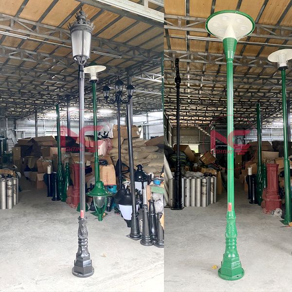 cột đèn trang trí 1 bóng dc02, Cột đèn sân vườn 1 bóng