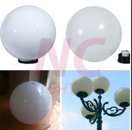 Báo giá đèn sân vườn cầu trắng đục