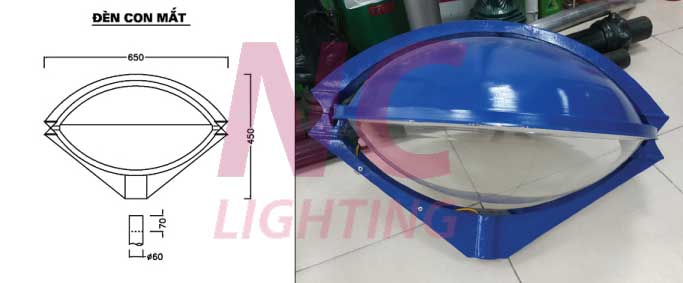Cấu tạo đèn sân vườn con mắt 