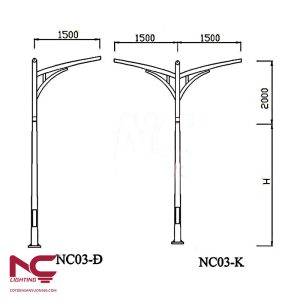 Cột đèn chiếu sáng NC-03
