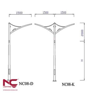Trụ đèn cao áp đường phố NC - 08