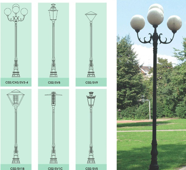 cot-den-san-vuon-dc-02, Cột đèn sân vườn DC02