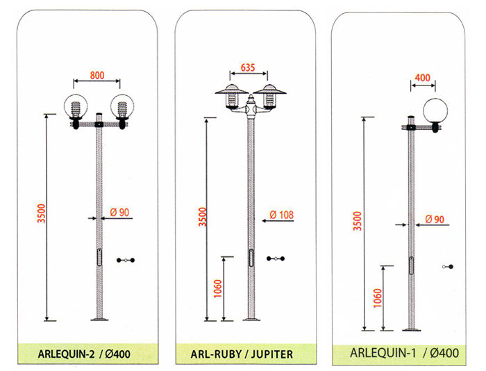 cot-den-trang-tri-san-vuon-arlequin, Cột đèn sân vườn ARLEQUIN