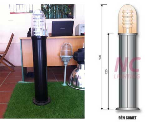 Hình ảnh thực tế và chi tiết cấu tạo đèn sân vườn comet