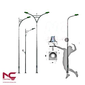 Cột đèn sân bóng chuyền
