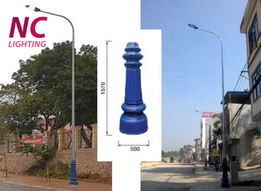 Trụ đèn cao áp đế gang Cột đèn sân vườn 365