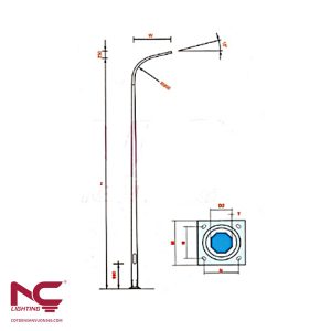 Cột Đèn Cao Áp 9m