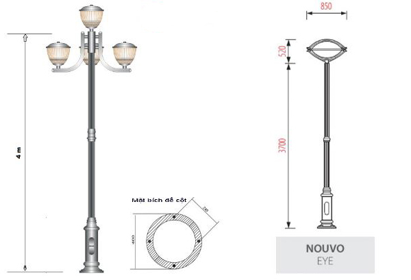 cot-den-san-vuon-nouvo-7, Cột Đèn Sân Vườn Nouvo