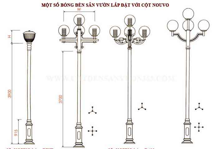 cột-đèn-sân-vườn-nouvo-1, Cột Đèn Sân Vườn Nouvo