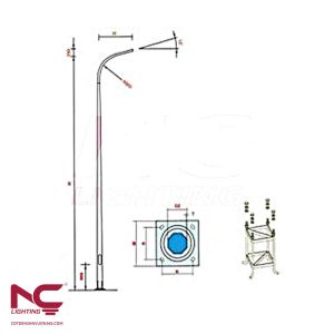 Cột Đèn Cao Áp 8m