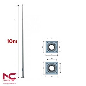 Cột đèn cao áp 10m