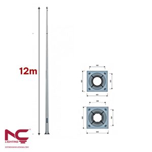 Cột Đèn Cao Áp 12m