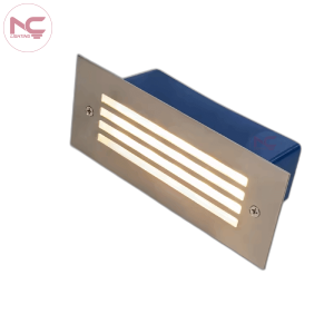 Mẫu đèn âm cầu thang mặt inox actmi