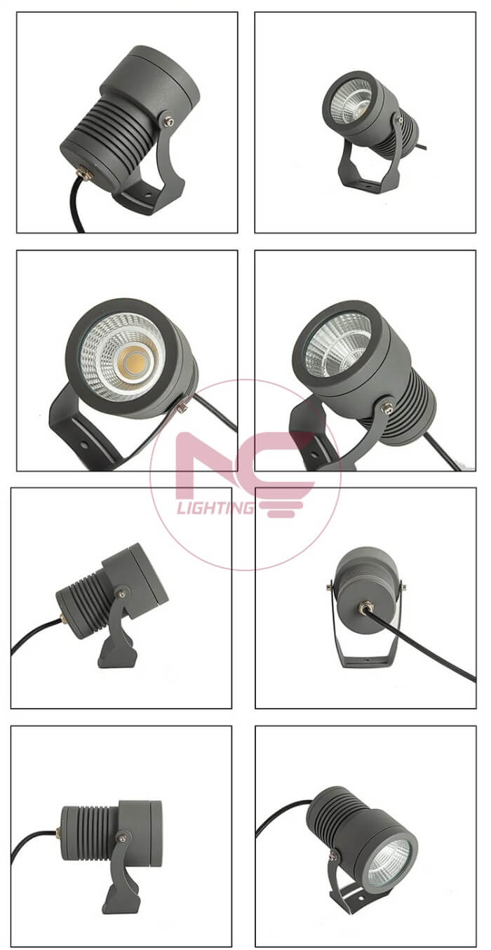 đèn cắm cỏ nhôm đúc xám NCCND