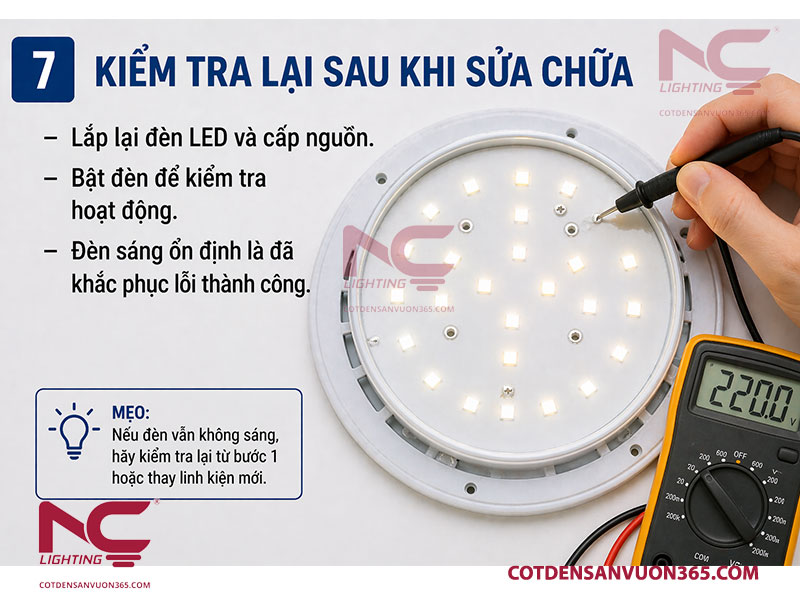 Hướng dẫn sửa lỗi đèn Led không sáng hiệu quả 8 Bước 7: Lắp ráp và kiểm tra lại