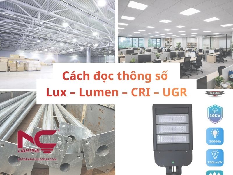 Cách đọc thông số Lux – Lumen – CRI – UGR