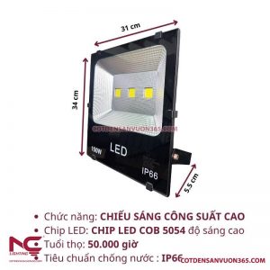 Đèn Pha Led PNC-04 P=150W 11 Đèn Pha Led PNC-04 P=150W